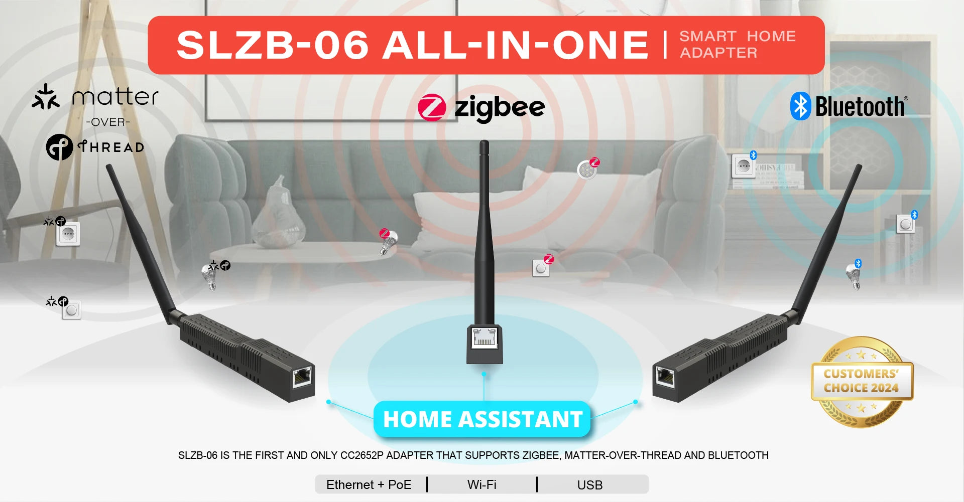 SMLIGHT SLZB-06/M/P7/P10 Zigbee 3.0 Gateway – Ethernet, WiFi, USB & PoE Coordinator for Home Assistant