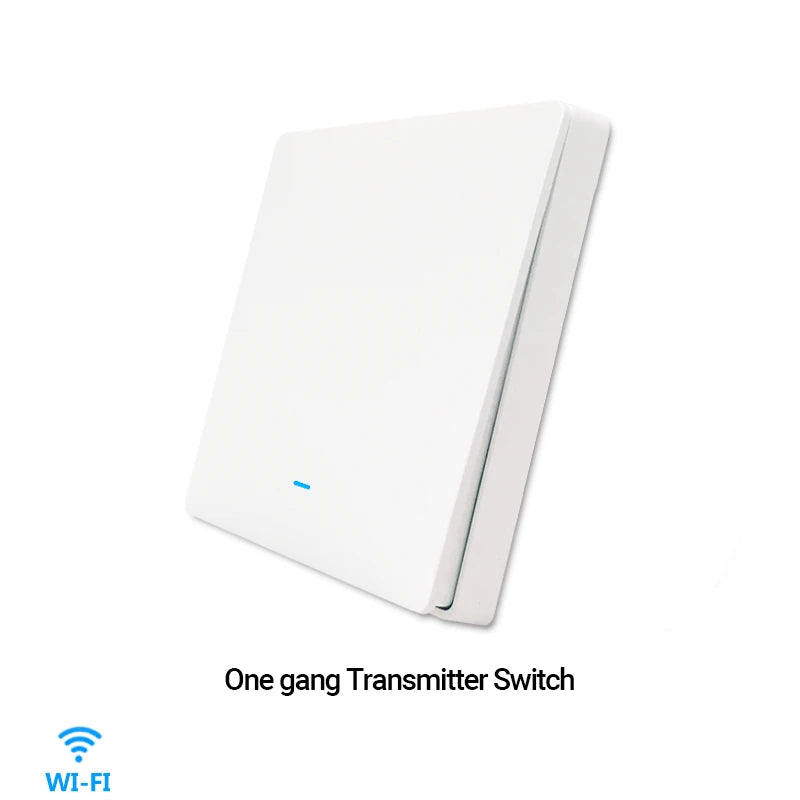 Tuya WiFi RF433 Smart Wall Light Switch – No Neutral, 1/2/3 Gang, Alexa & Google Home Compatible