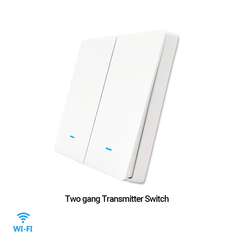 Tuya WiFi RF433 Smart Wall Light Switch – No Neutral, 1/2/3 Gang, Alexa & Google Home Compatible