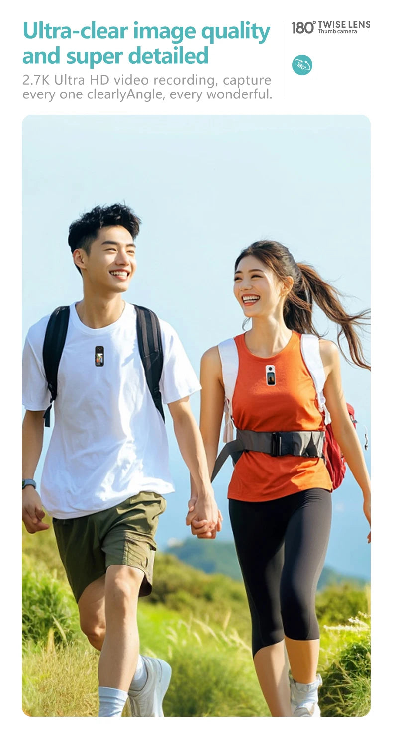 AMORUS Mini 2.7K Thumb Action Camera