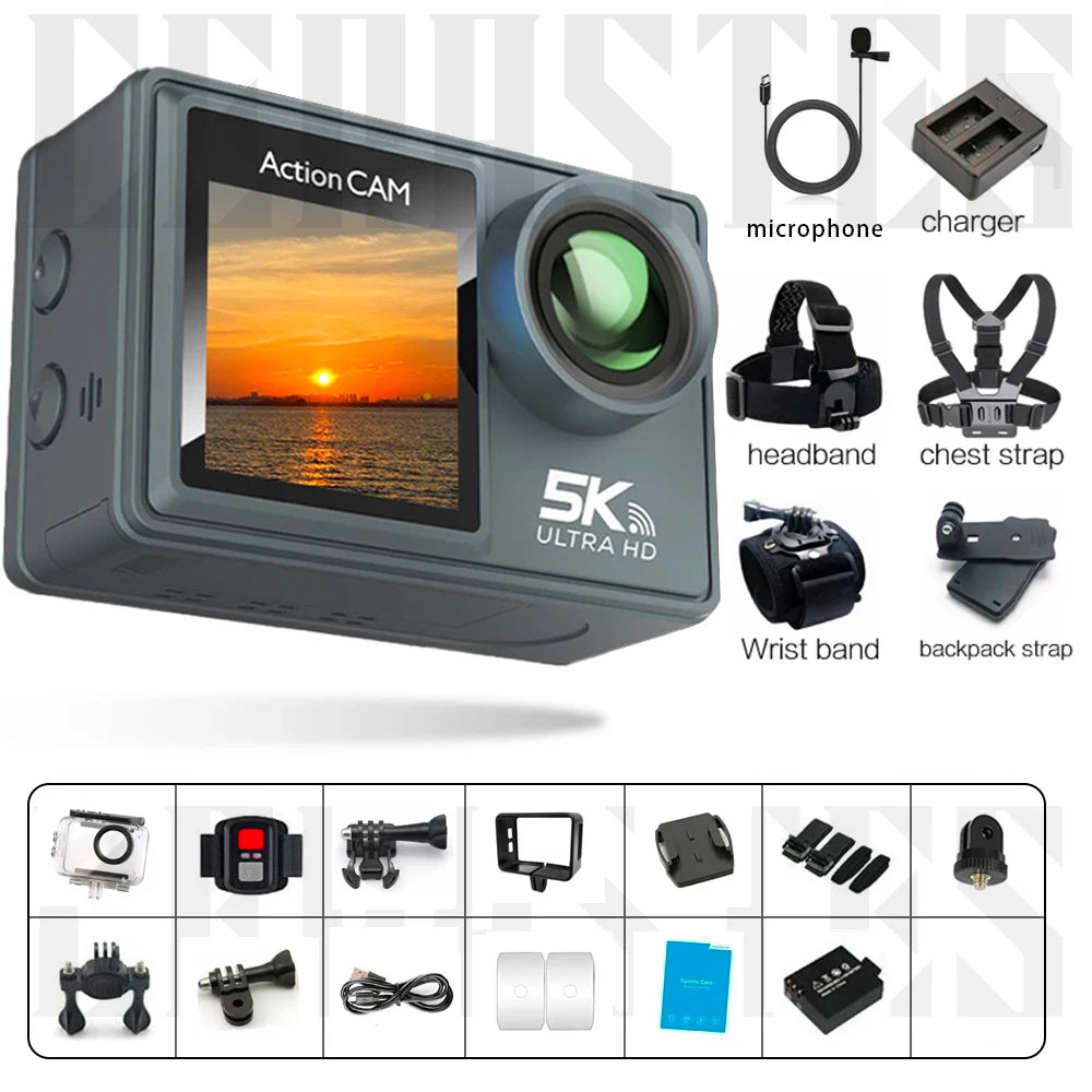 5K 4K Action Camera with WiFi & Stabilizer
