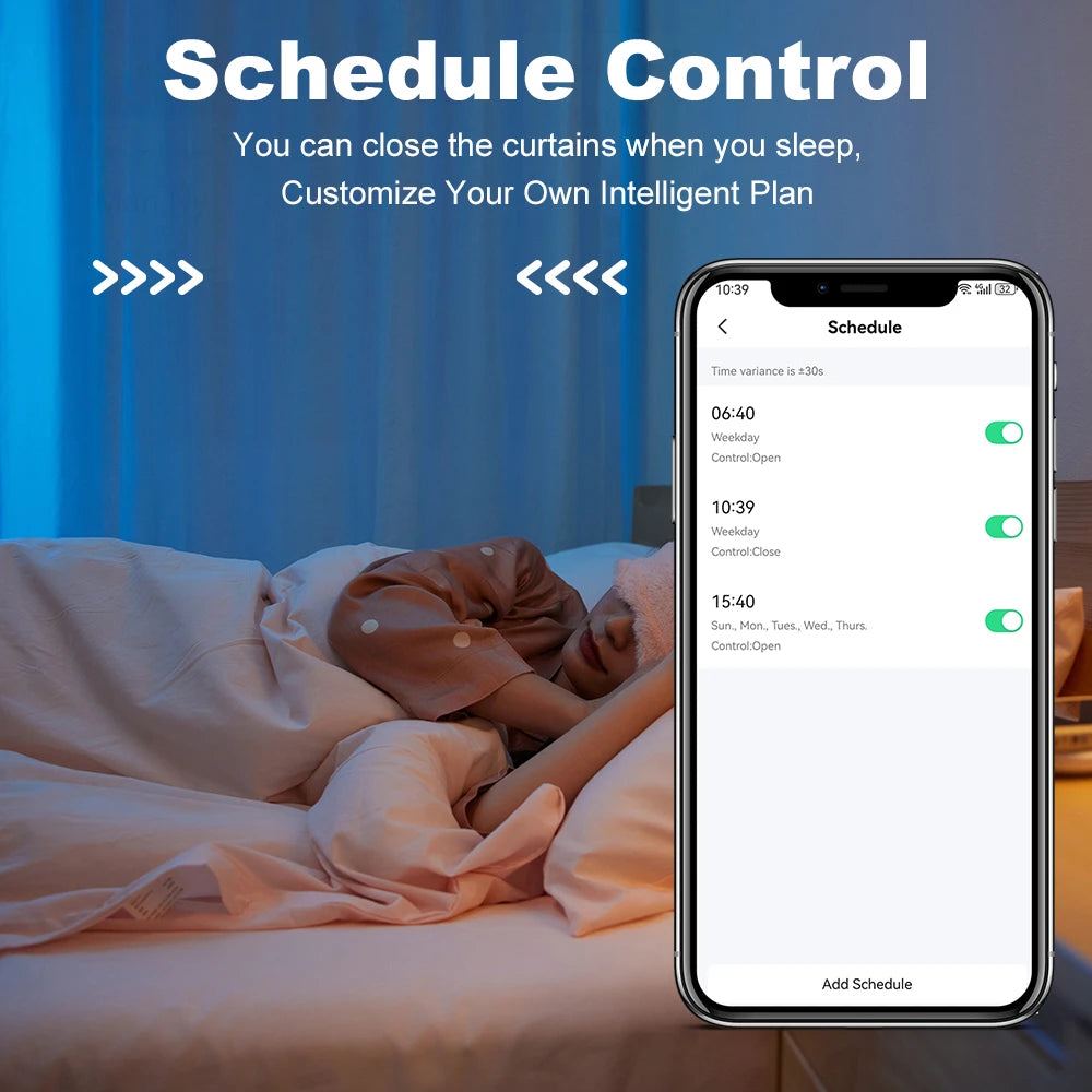 Tuya ZigBee/WiFi Smart Curtain Motor 155MM