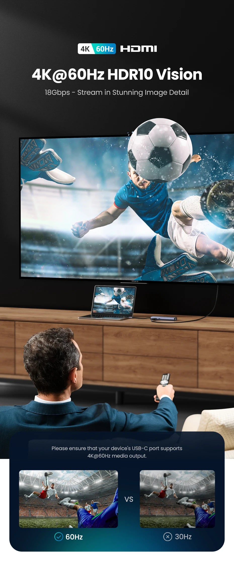 UGREEN 7-in-1 USB-C Hub Docking Station