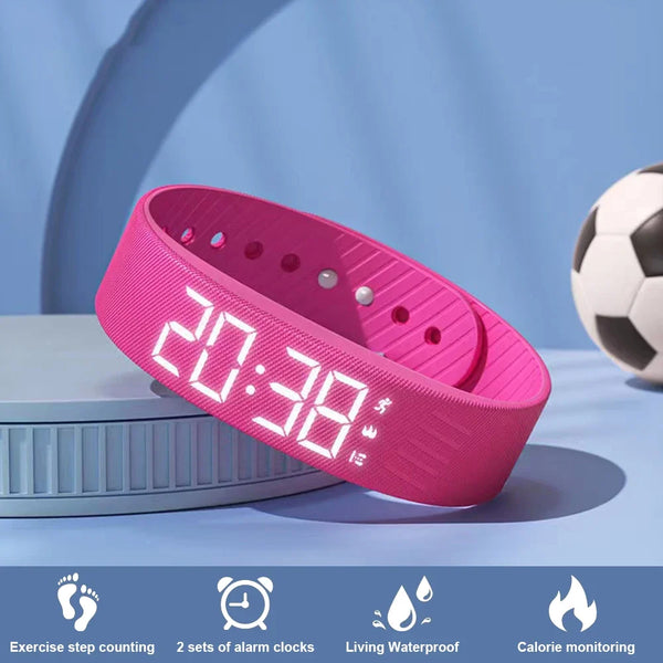 LED Digital Smart Bracelet with Pedometer & Alarm
