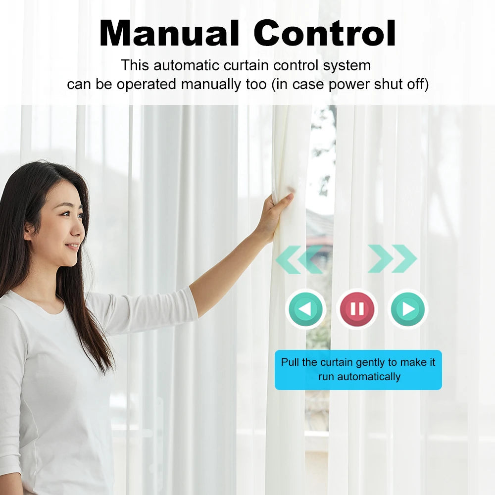 Tuya ZigBee/WiFi Smart Curtain Motor 155MM