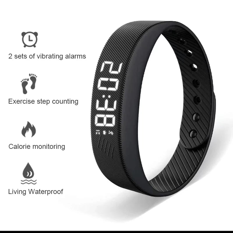 LED Digital Smart Bracelet with Pedometer & Alarm