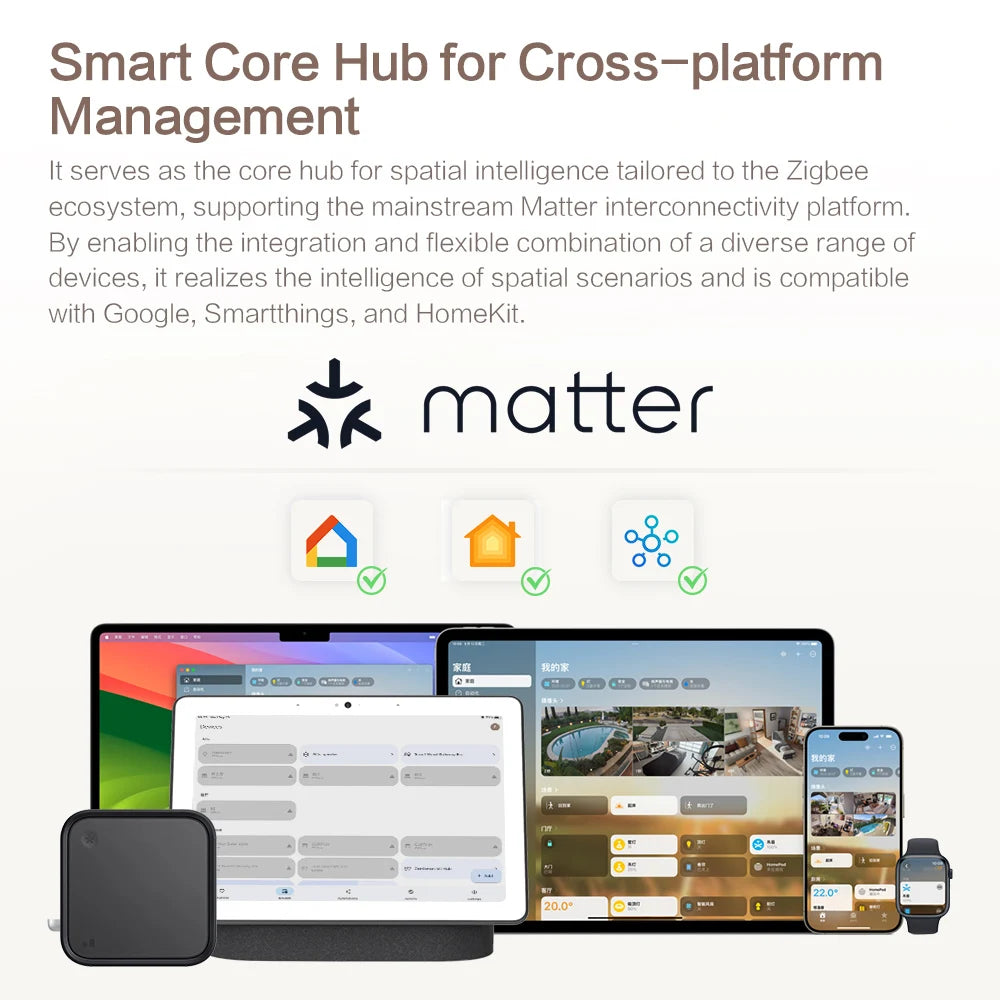 Zemismart Matter Zigbee Hub Smart Home Gateway