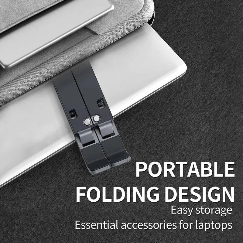 Foldable Adjustable Laptop Stand – Portable Aluminum Alloy Notebook Holder