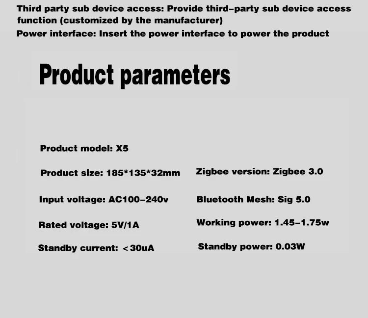 Smart Life Zigbee 3.0 + Bluetooth 5.0 Gateway Hub X5 – Multi-Device Smart Home Bridge