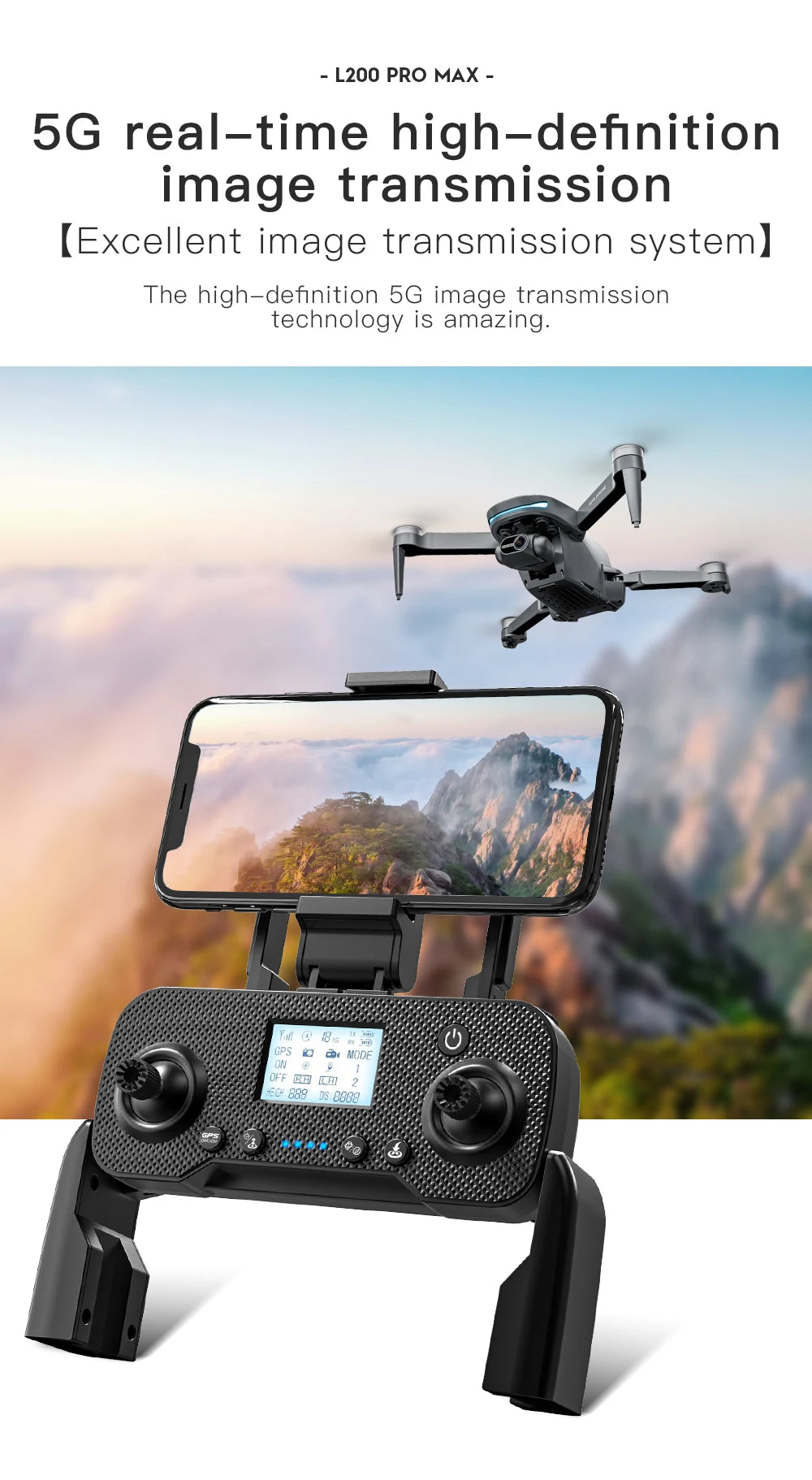 L200 Pro Max 4K GPS Drone with 2-Axis Gimbal