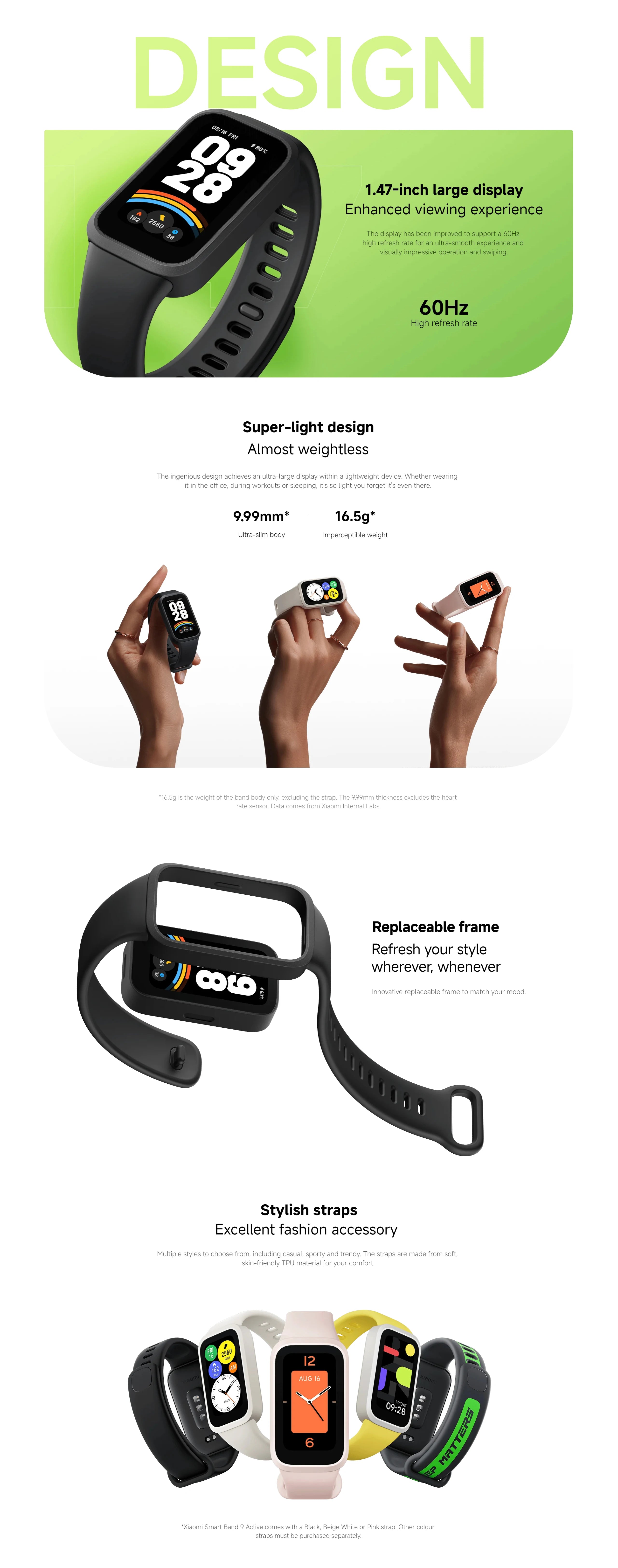 Xiaomi Smart Band 9 Active Global Version 1.47''