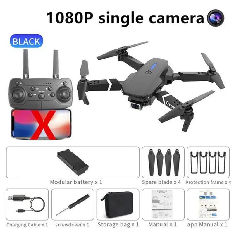 E88 Pro 4K WiFi FPV Foldable Drone with HD Camera
