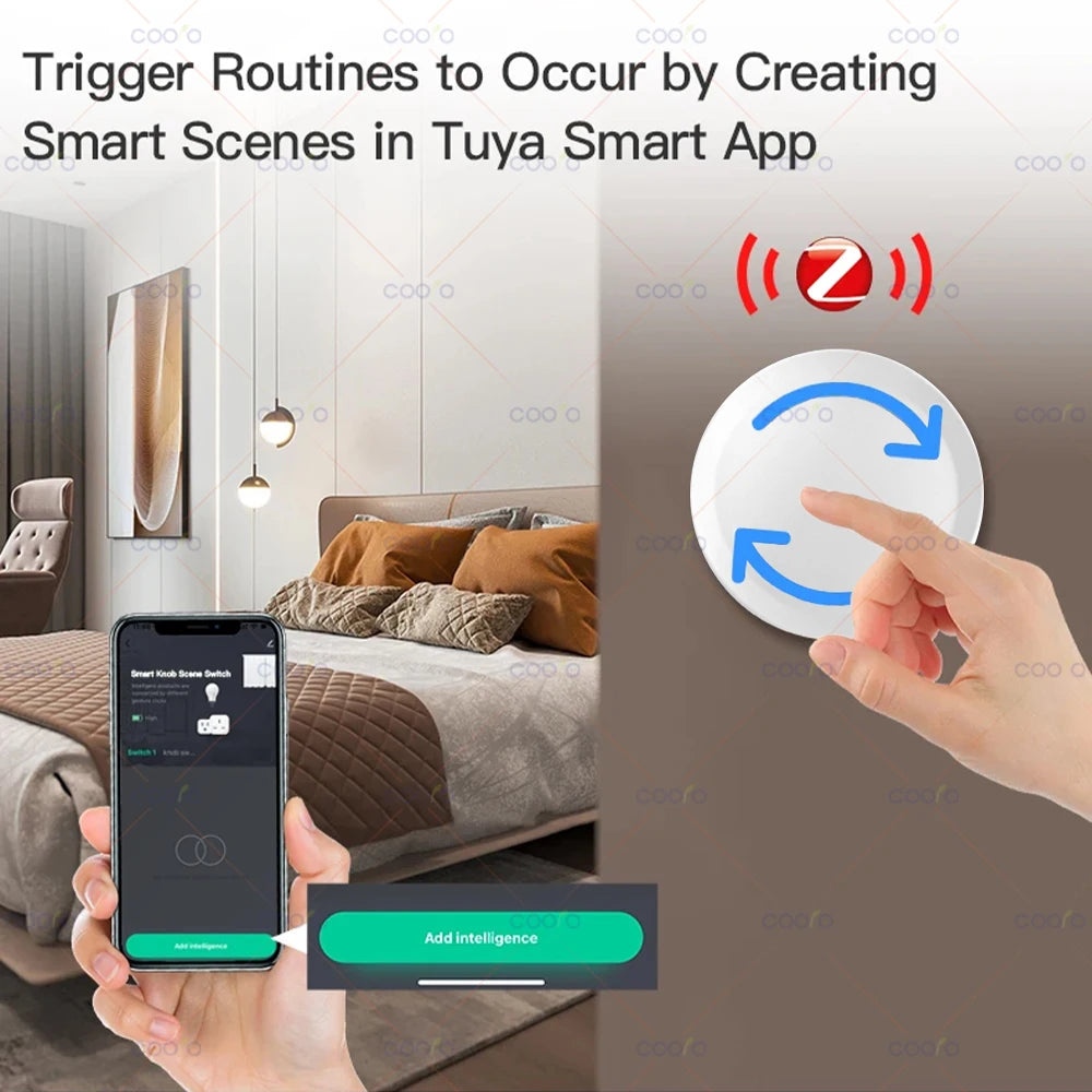 Tuya ZigBee Smart Knob Switch Wireless Dimmer