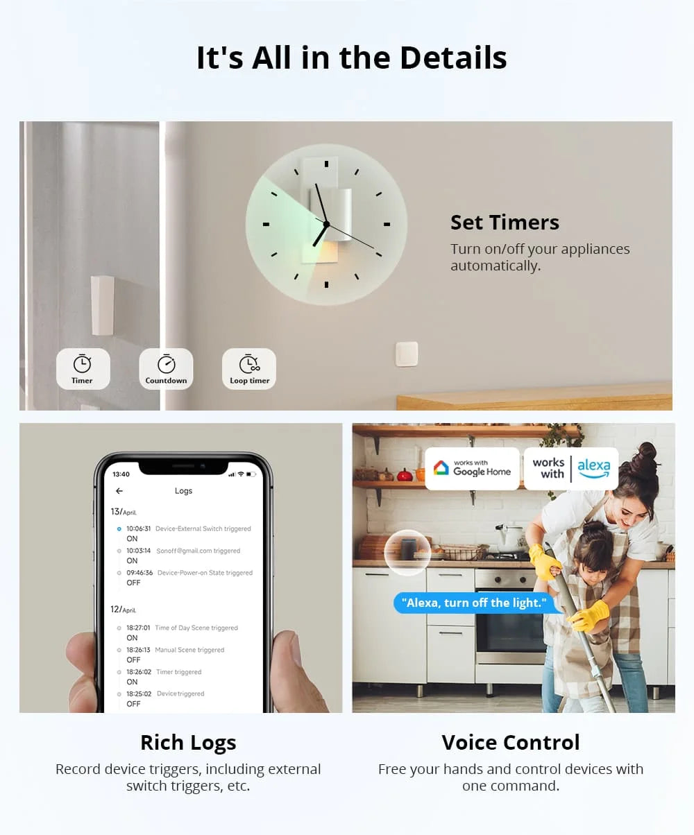 SONOFF MINIR4M Matter Smart Switch – Compact WiFi Module for Alexa, Google Home & SmartThings