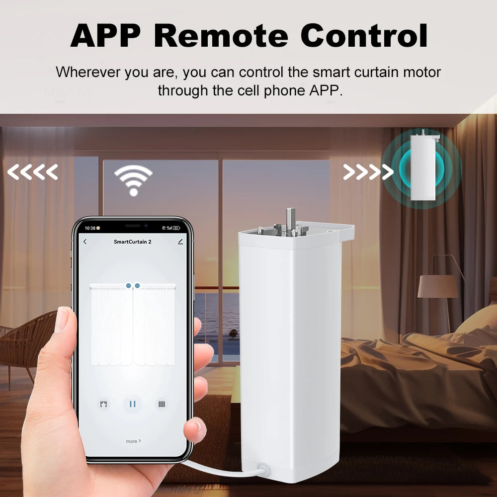 Tuya ZigBee/WiFi Smart Curtain Motor 155MM
