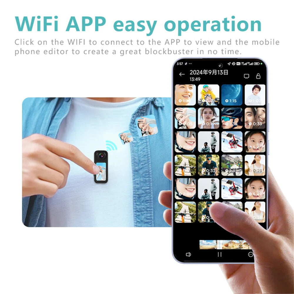 AMORUS Mini 2.7K Thumb Action Camera