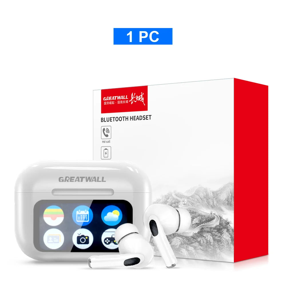 GREATWALL TWS Bluetooth Earbuds – LCD Touch Hi-Fi Stereo