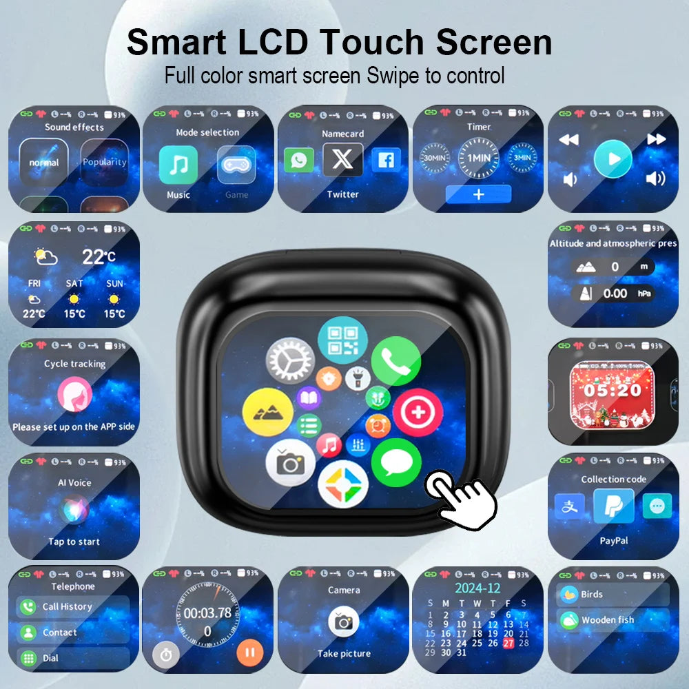 GREATWALL TWS Bluetooth Earbuds – LCD Touch Hi-Fi Stereo