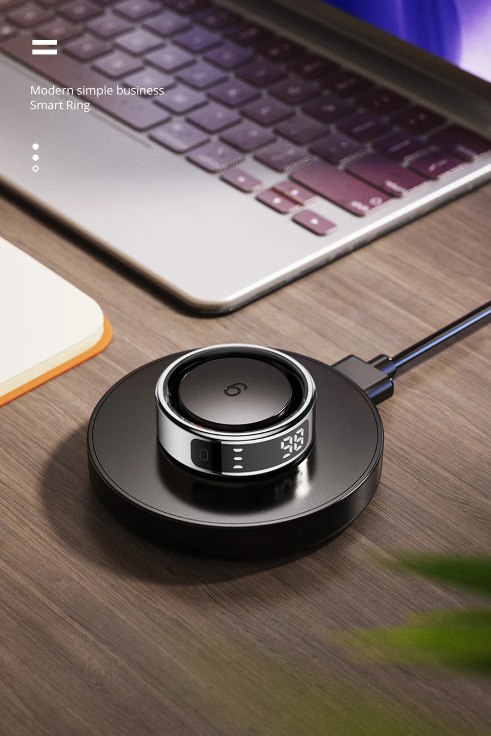 COLMI R12 Smart Ring 2025 with Display & Wireless Charging