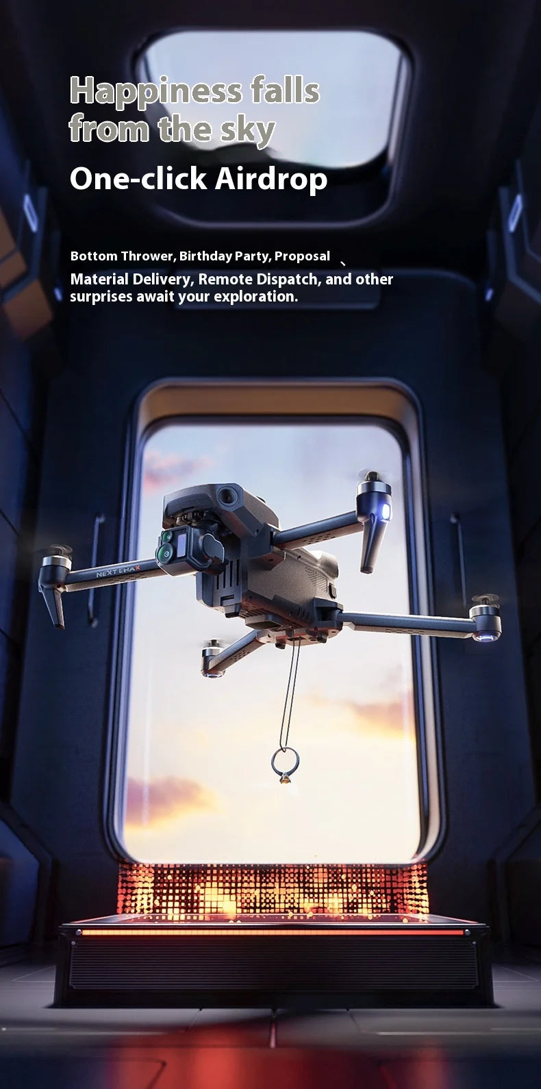 P7 Max 3-Axis Gimbal 5G FPV Drone with Obstacle Avoidance