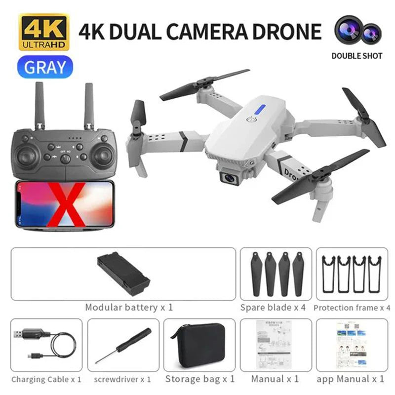 E88 Pro 4K WiFi FPV Foldable Drone with HD Camera