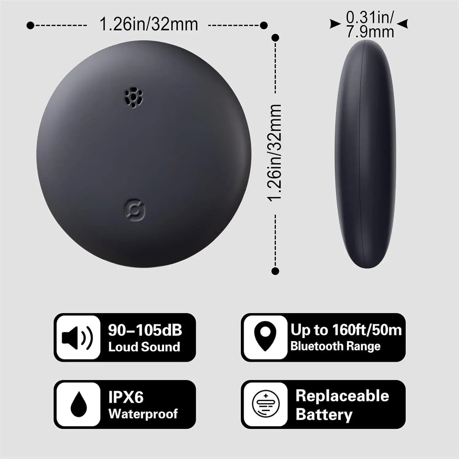Android Bluetooth GPS Tracker – Smart Waterproof Locator for Keys, Bags, Pets & More