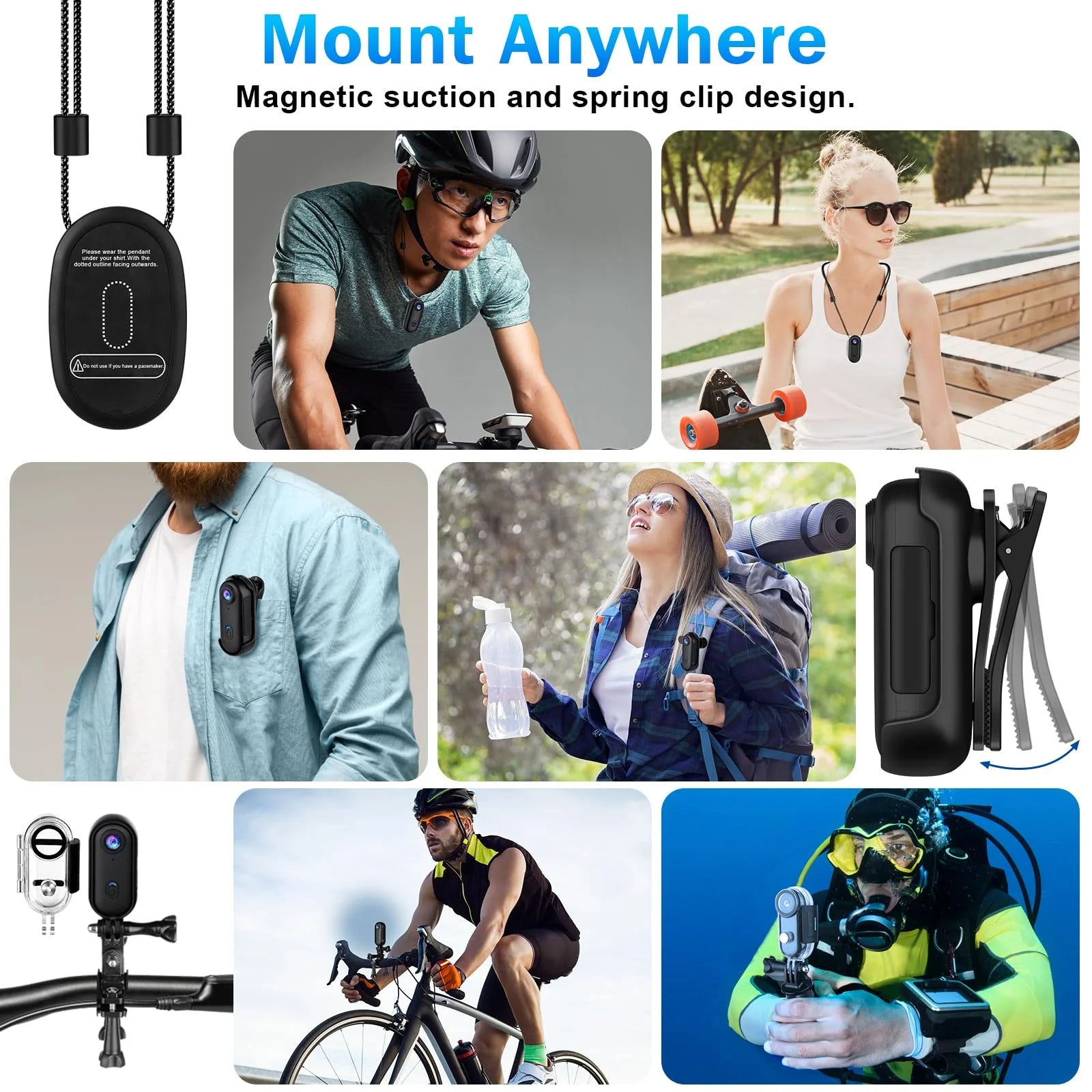 4K Mini Sports Action Camera for Helmet & Bike
