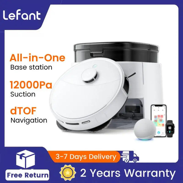 Lefant M3 Robot Vacuum Cleaner with Mapping & Auto Cleaning Station