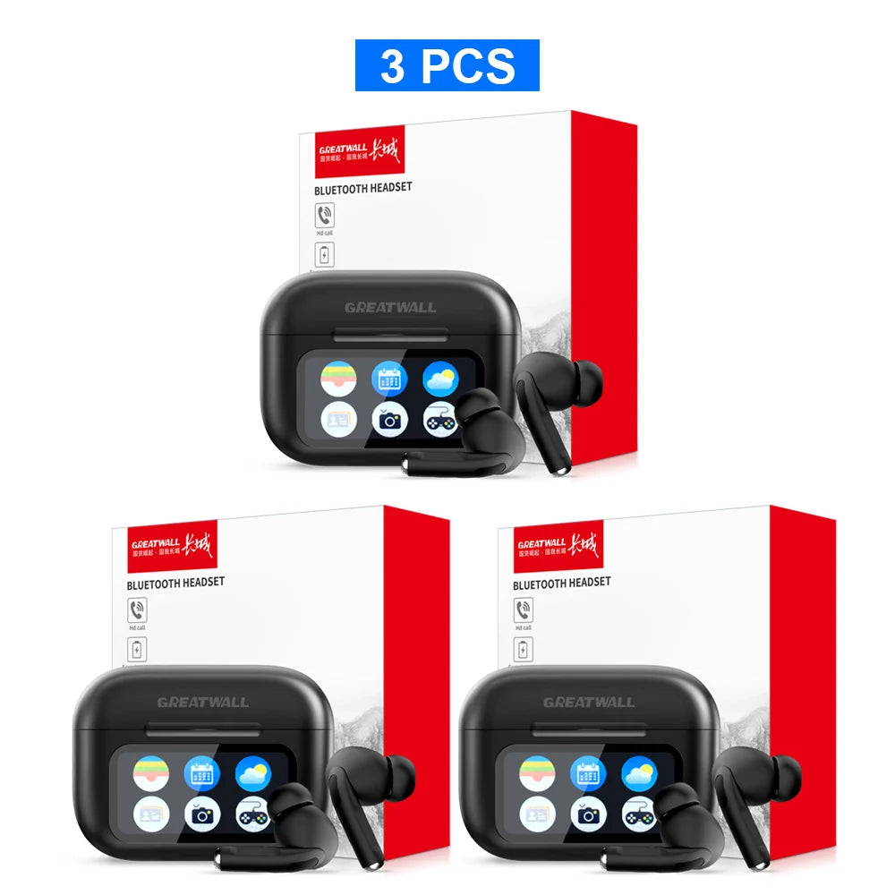 GREATWALL TWS Bluetooth Earbuds – LCD Touch Hi-Fi Stereo