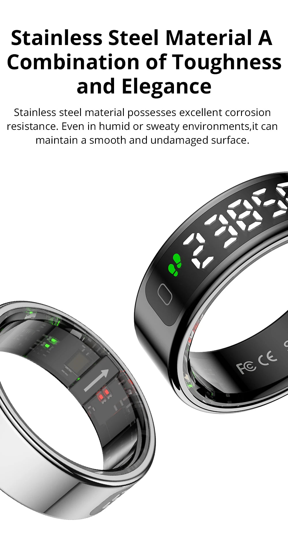 COLMI R12 Smart Ring 2025 with Display & Wireless Charging