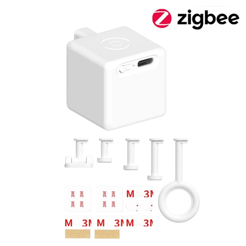 Tuya ZigBee Fingerbot Plus – Type-C Rechargeable Smart Button Pusher for Alexa & Google Home