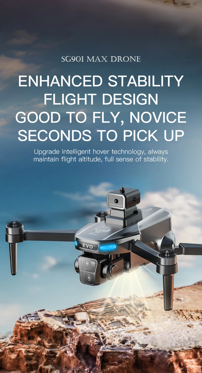 SG901 Max 8K GPS Drone with Screen Remote & Obstacle Avoidance