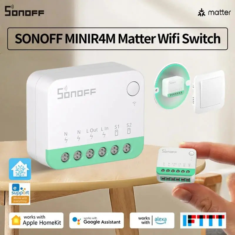 SONOFF MINIR4M Matter Smart Switch – Compact WiFi Module for Alexa, Google Home & SmartThings