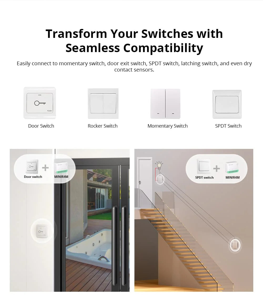 SONOFF MINIR4M Matter Smart Switch – Compact WiFi Module for Alexa, Google Home & SmartThings