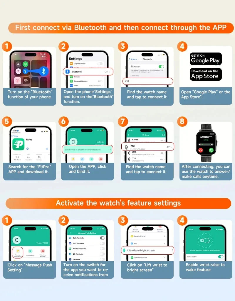 2024 Bluetooth Smartwatch with Call & Fitness Tracker