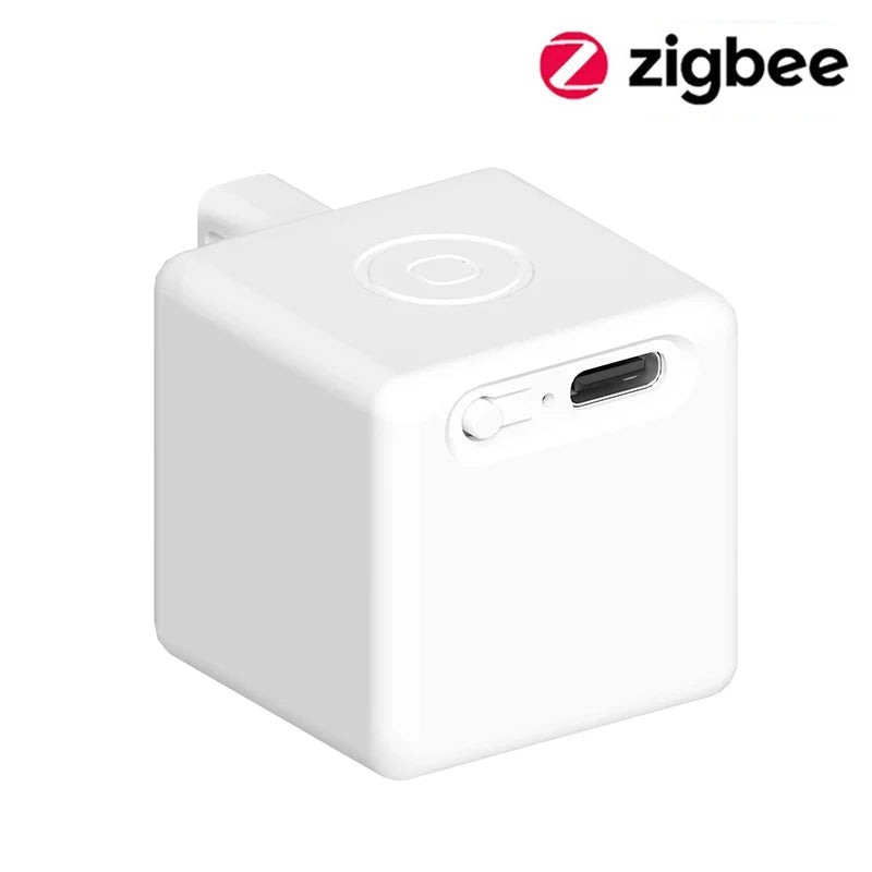Tuya ZigBee Fingerbot Plus – Type-C Rechargeable Smart Button Pusher for Alexa & Google Home