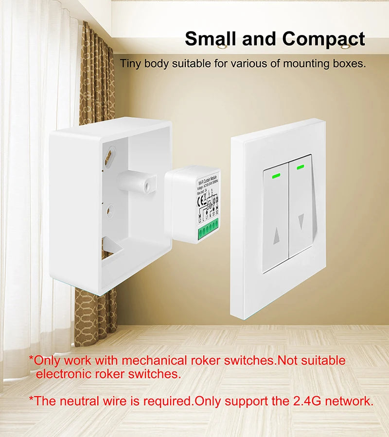 Tuya WiFi ZigBee Smart Curtain Switch Module