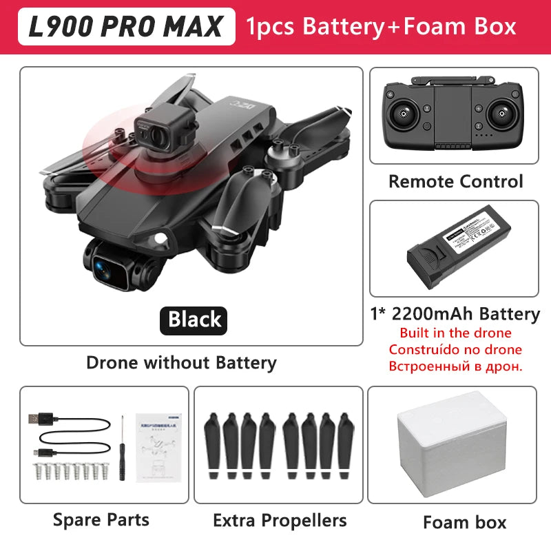 LYZRC L900 Pro GPS Drone – 4K Dual Camera 5G WiFi Foldable FPV Quadcopter