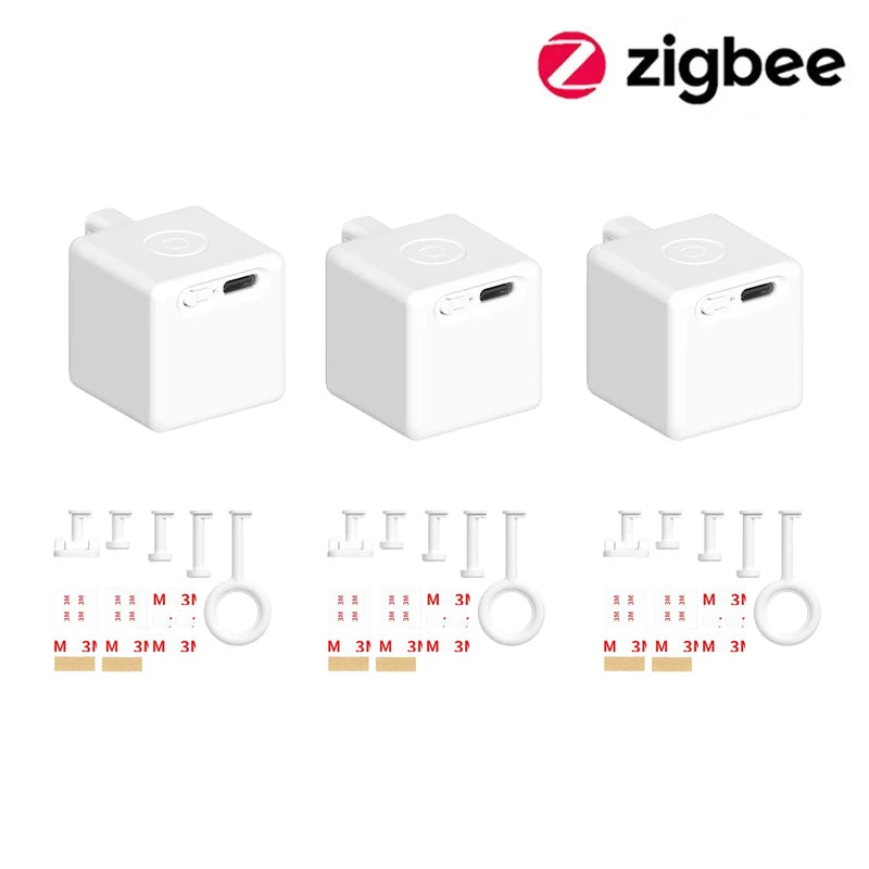 Tuya ZigBee Fingerbot Plus – Type-C Rechargeable Smart Button Pusher for Alexa & Google Home