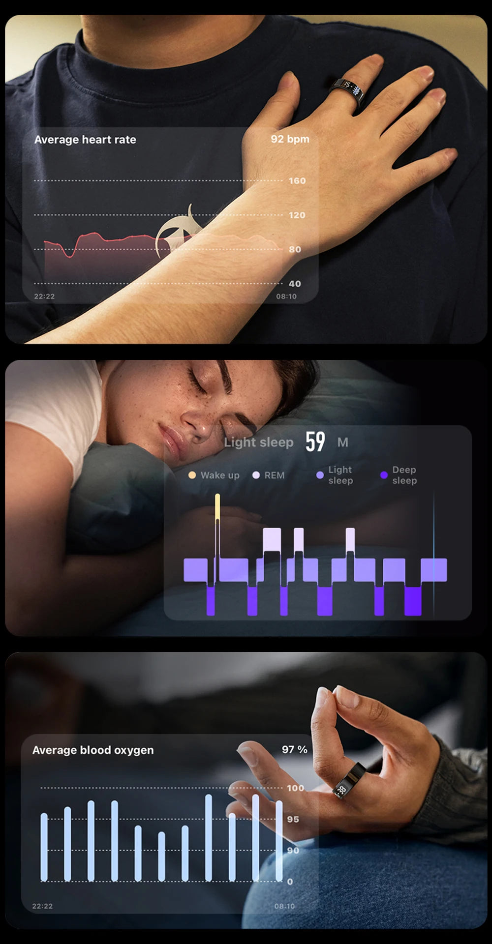 COLMI R12 Smart Ring 2025 with Display & Wireless Charging