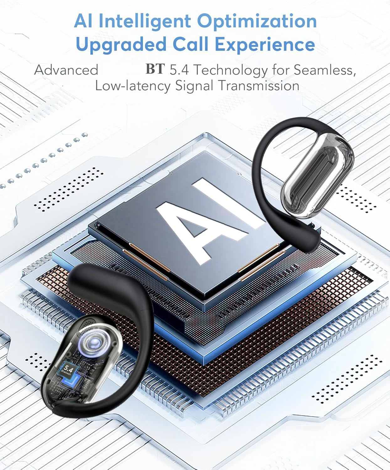 UYUXIO AI Translator Earbuds 3-in-1 OWS Headphones