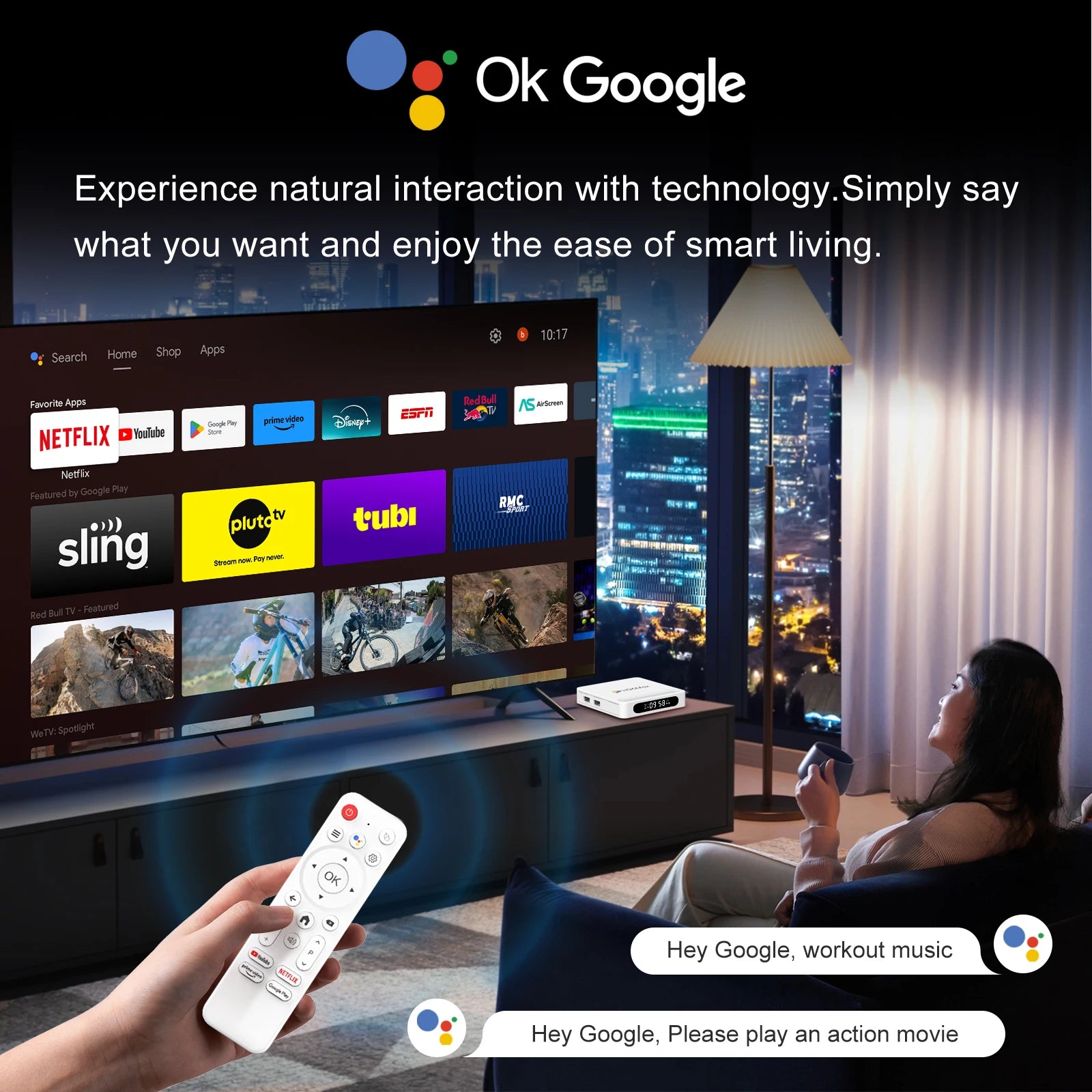 H96 Max H618 Plus Android 14 TV Box – 4GB+128GB, 8K HDR, WiFi 6, BT 5.4, Voice Assistant