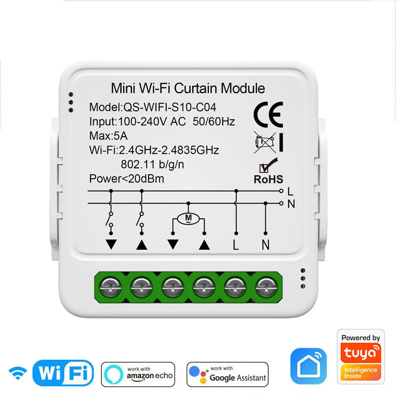 Tuya WiFi ZigBee Smart Curtain Switch Module