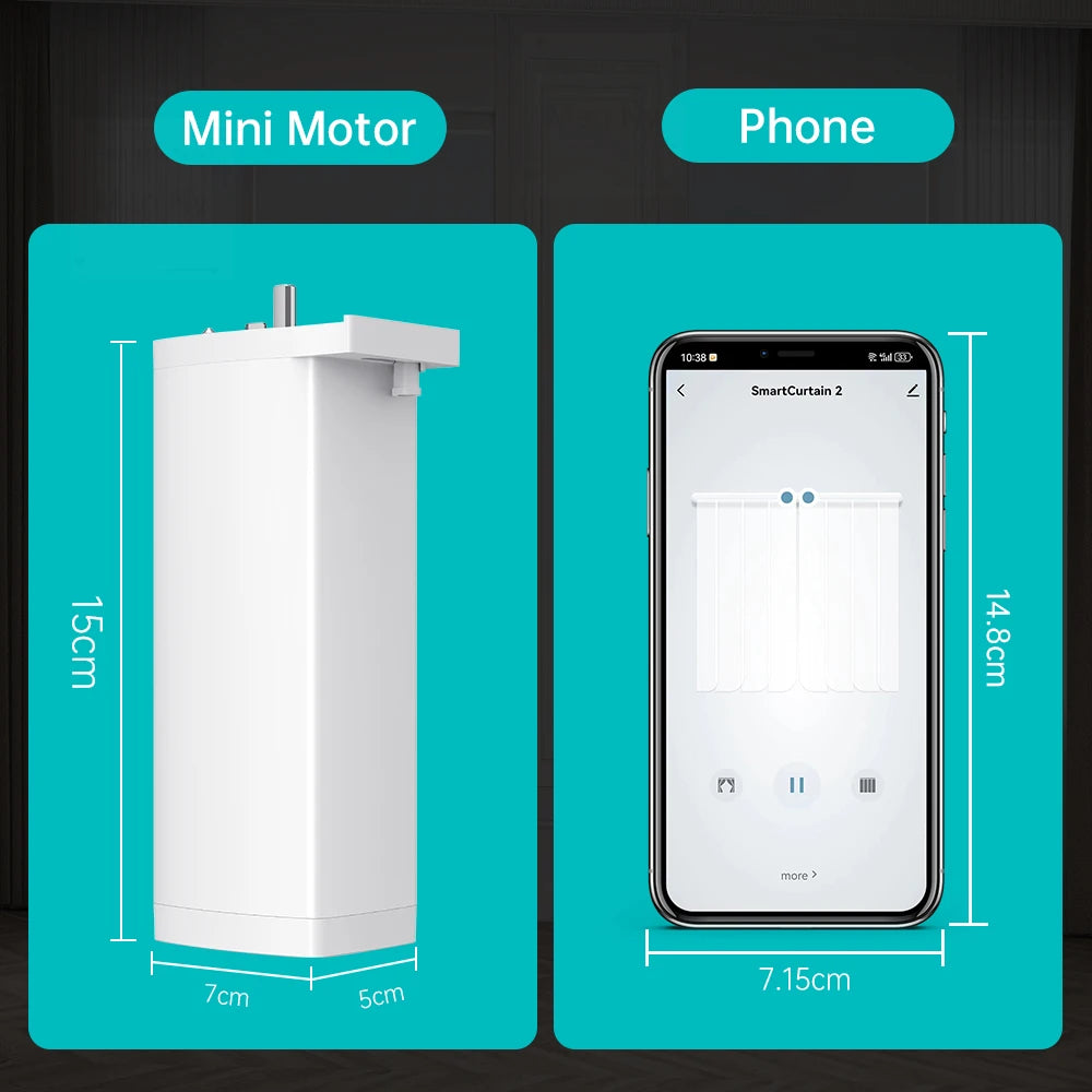 Tuya ZigBee/WiFi Smart Curtain Motor 155MM