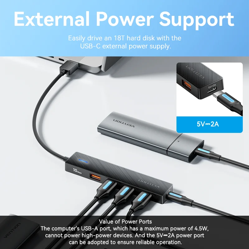 Vention USB 3.2 Hub 4-Port Splitter Adapter