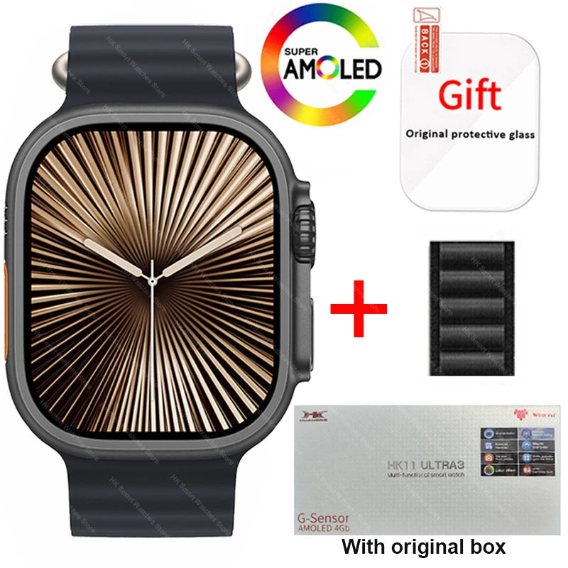 HK11 Ultra 3 Smartwatch 2025 49mm AMOLED NFC