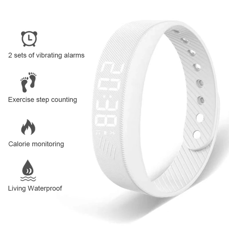 LED Digital Smart Bracelet with Pedometer & Alarm