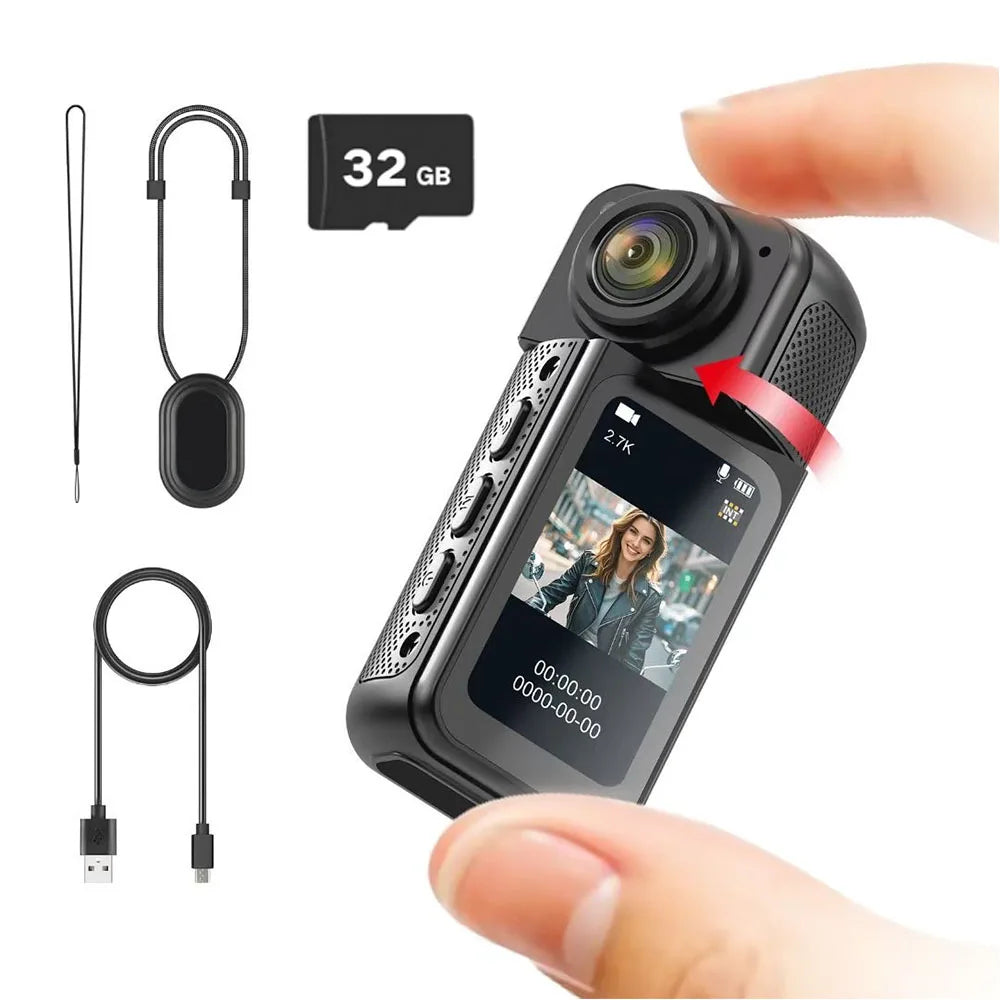 AMORUS Mini 2.7K Thumb Action Camera