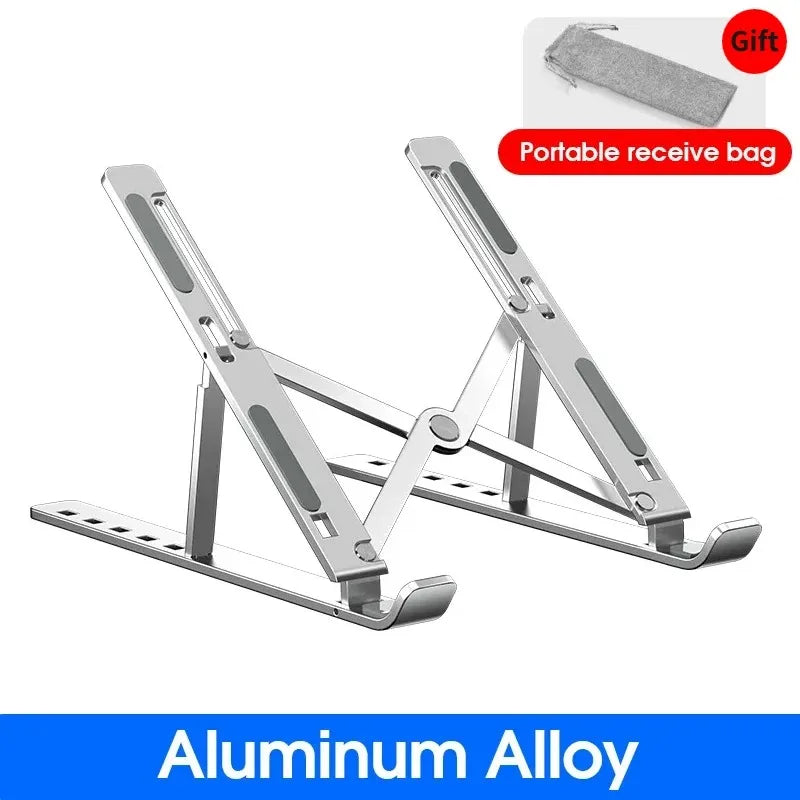 Foldable Adjustable Laptop Stand – Portable Aluminum Alloy Notebook Holder