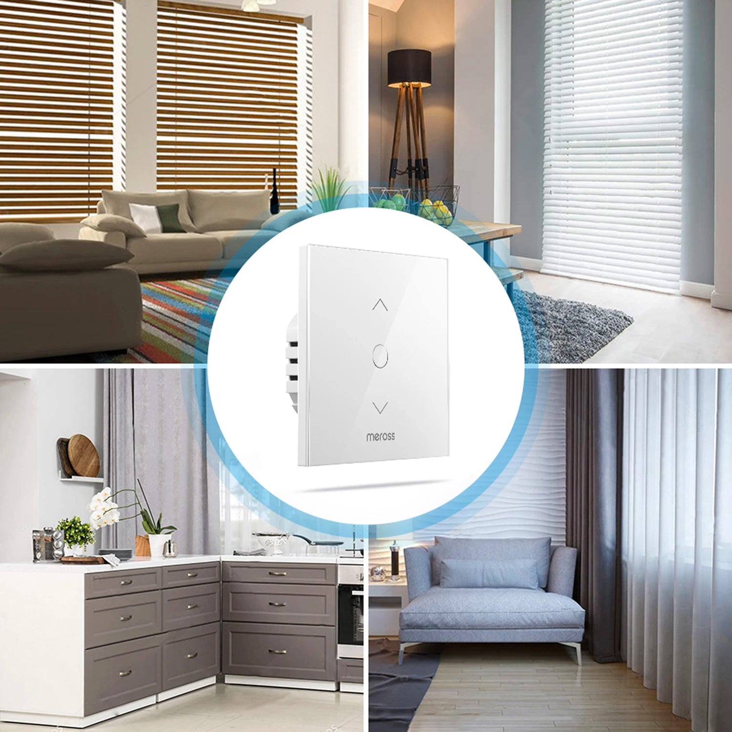 Meross HomeKit Smart Roller Shutter Switch – WiFi Curtain & Blind Motor Controller for Siri, Alexa, Google Home